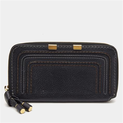 chloe marcie wallet black|chloe zip around wallet.